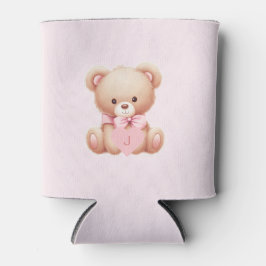 Porta-lata Monograma Rosa Bear Pode Resfriar
