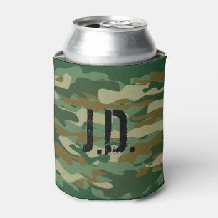 Porta-lata Monogrammed pode resfriar com design de camuflagem