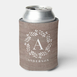 Porta-lata Monogramo Wreath Personalizado Can Cooler