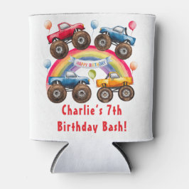 Porta-lata Monster Truck Rainbow Boy Birthday Bash Favor