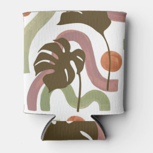 Porta-lata Monstera Leaf: Elegante Poster de Aquarela