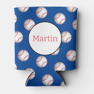 Porta-lata Montagem Vermelha Personalizada Branca De Baseball
