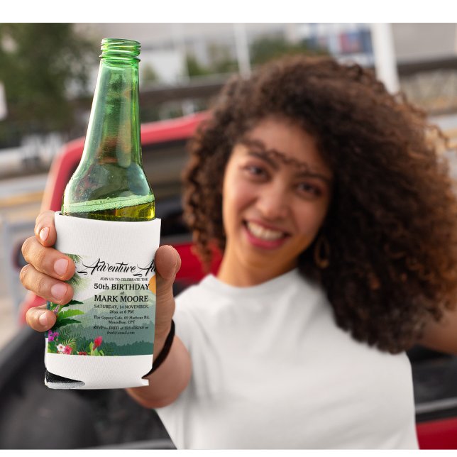 Porta-lata Montanha, Floresta e Sunset (Criador carregado)