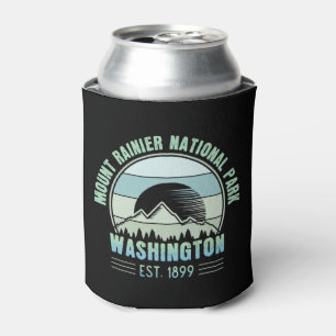 Porta-lata Monte Rainier National Park Washington EUA Retro