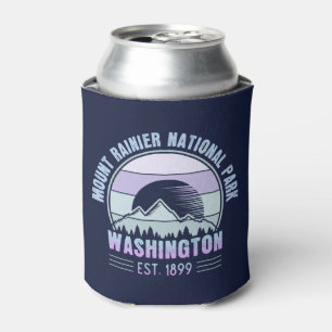 Porta-lata Monte Rainier National Park Washington EUA Retro