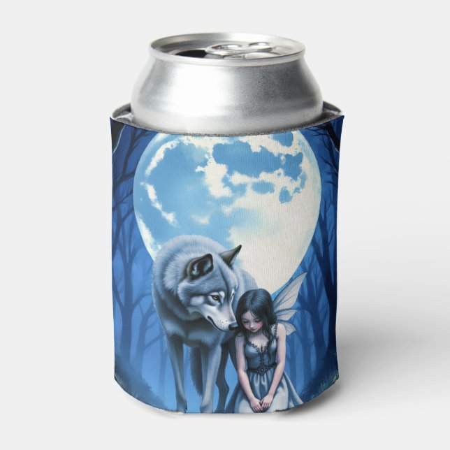 Porta-lata Moonlit Bond – The Wolf and the Gothic Fairy.   (Can Front)