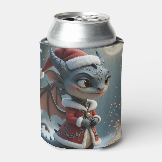 Porta-lata Moonlit Cookie Bandit – The Grey Christmas Dragon. (Can Front)