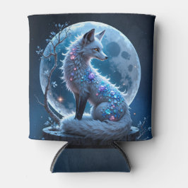 Porta-lata Moonlit Crystal Fox – Guardian of Silent Dreams. 