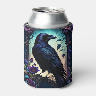 Porta-lata Moonlit Raven Suite de Noiva Floral Gótica.