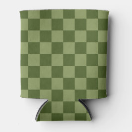 Porta-lata Moss Green Checkerboard