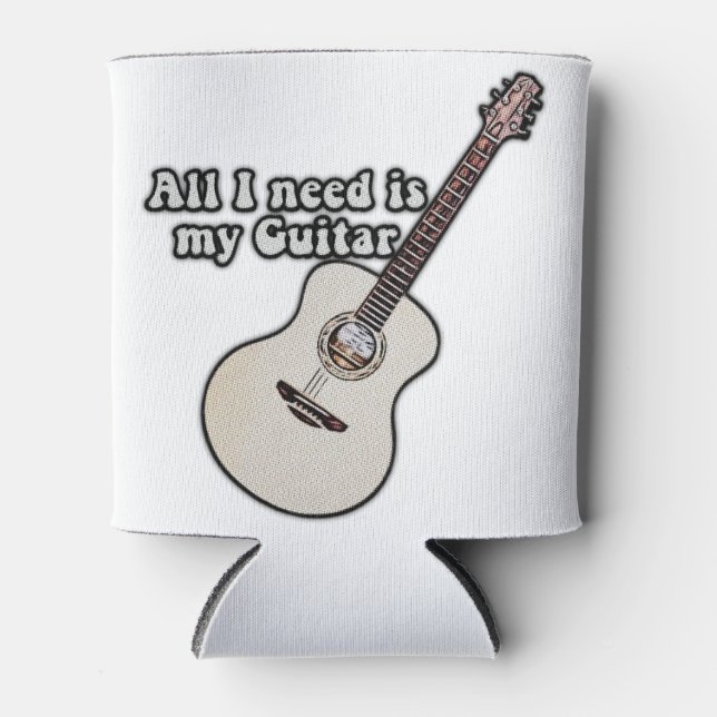 Porta-lata motivational guitar saying for guitar lovers (Frente)