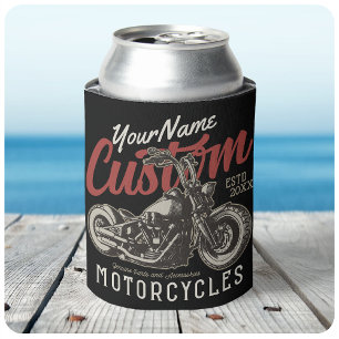 Porta-lata Moto Rebelde Personalizada Cruzeiro Garagem de Mot