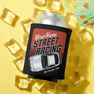 Porta-lata Motoesporte de corrida na rua personalizado