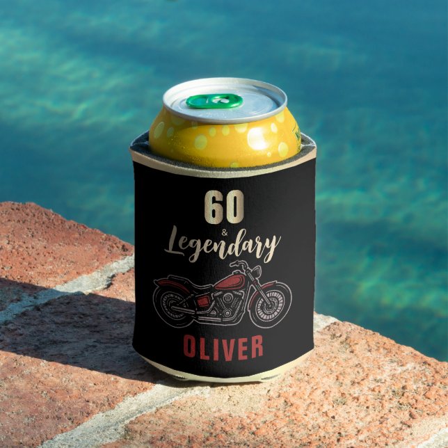 Porta-lata Motorcycle 60th & Legendary Birthday Biker Party (Piscina in situ)