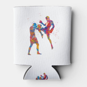 Porta-lata Muay thai cajador em aquarela