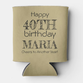 Porta-lata Muito Engraçado aniversário de 40 anos Sand Ecru F