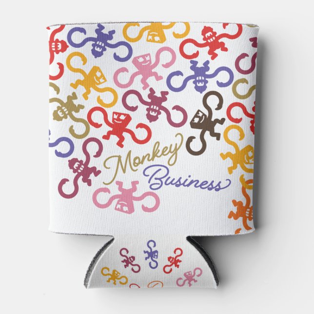 Porta-lata Multi-Macaco Negócios Koozie (Frente)