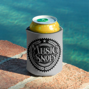 Porta-lata Music Snob - amante de música engraçada