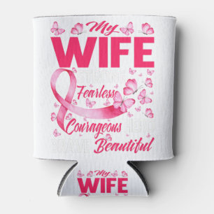 Porta-lata My Wife Pink Ribbon Warrior Breast Cancer