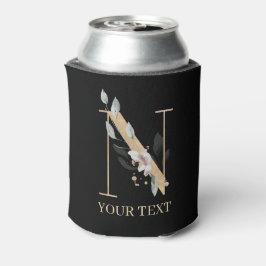 Porta-lata N Monograma Floral Personalizado