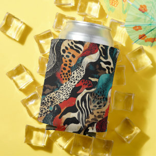 Porta-lata Na moda Animal Print Fusion Design