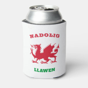 Porta-lata Nadolig Llawen Welsh Feliz Natal Simples Celta