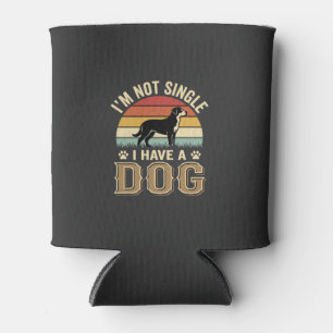 Porta-lata Não Estou Solteiro Amante de Cachorro Vintage
