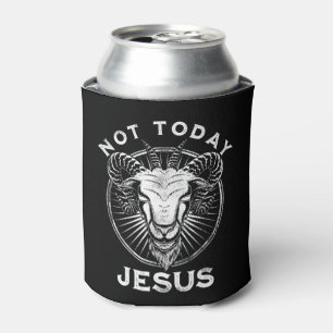 Porta-lata Não Hoje Jesus Engraçado Ateísta Satânico Gótico N