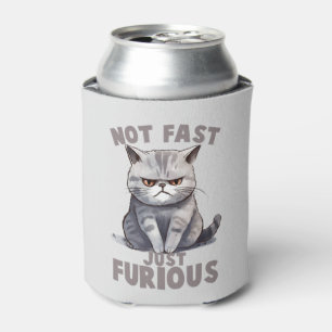Porta-lata Não Rápido, Apenas Furioso - Humor De Gato Cinza