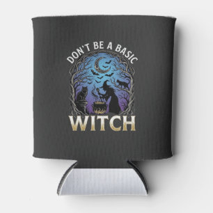 Porta-lata Não Seja Bruxa Básica Cauldron de Halloween Gatos