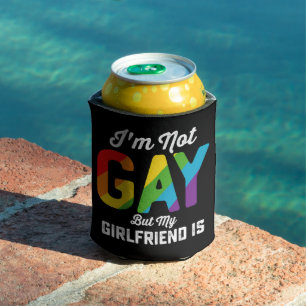 Porta-lata Não sou gay, mas minha namorada é engraçada Orgulh