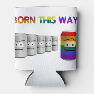 Porta-lata Nascer Por Esta Via LGBT Rainbow Stripe LGBT