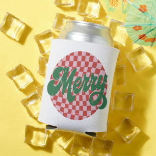 Porta-lata Natal Alegre Xadrez Retro