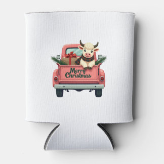 Porta-lata Natal Antigo Cow Highland em Fazenda Rosa 