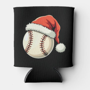 Porta-lata Natal Baseball Santa Hat Engraçado Esporte Natal