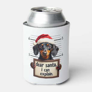 Porta-lata Natal Cachorro Dachshund Engraçado Querido Papai N
