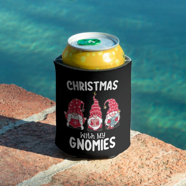 Porta-lata Natal Com Meus Gnomos Gnome de Feriado (Piscina in situ)