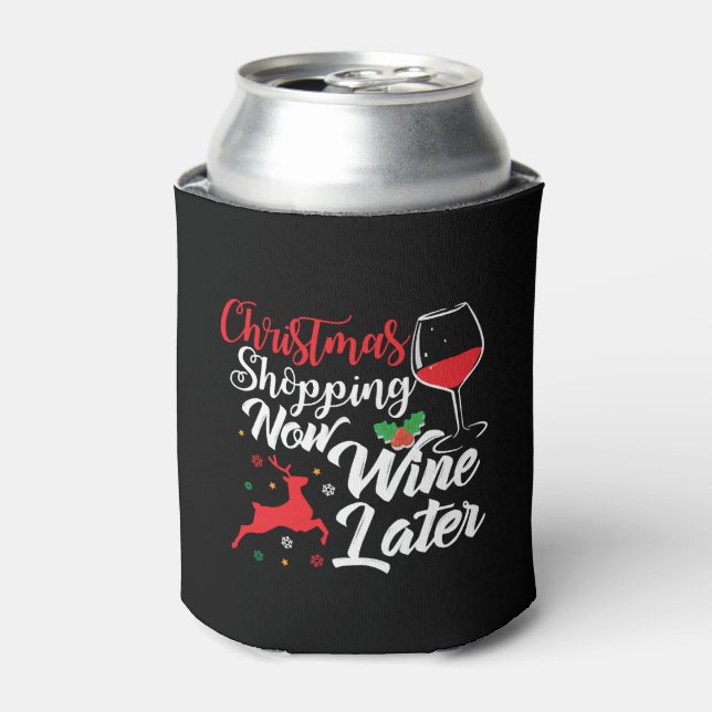 Porta-lata Natal Comprando Vinho Mais Tarde (Can Front)