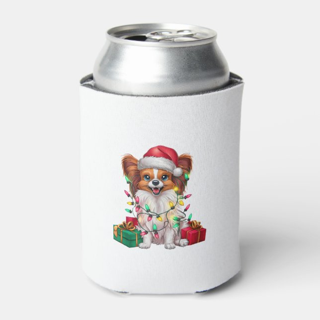 Porta-lata Natal de Santa Hat Papillon (Can Front)