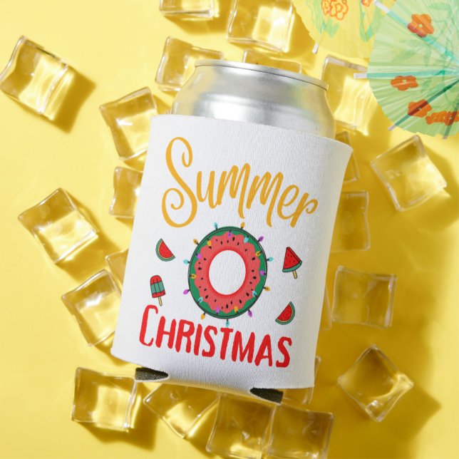 Porta-lata Natal de Verão em Julho (Verão in situ)