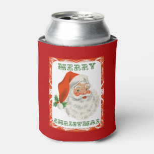 Porta-lata Natal do Retro Vintage Jolly Papai Noel