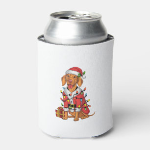 Porta-lata Natal dos Papais noeis de Iluminação Vizsla