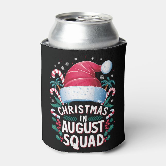 Porta-lata Natal Em August Squad Engraçado No Natal (Can Front)