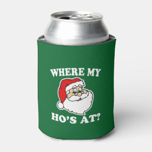 Porta-lata Natal engraçado em onde meu Ho? Papai noel