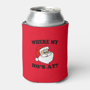 Porta-lata Natal engraçado em onde meu Ho? Papai noel