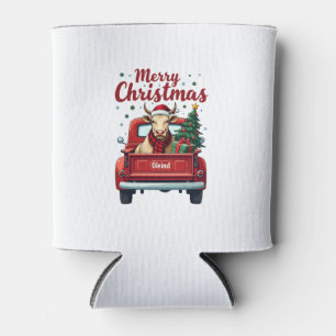 Porta-lata Natal Feliz Vintage Caminhão Vermelho Vaca das Ter