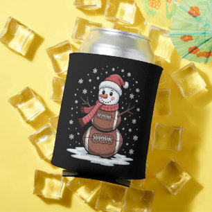Porta-lata Natal Futebol Americano Boneco de Neve Xmas Esport