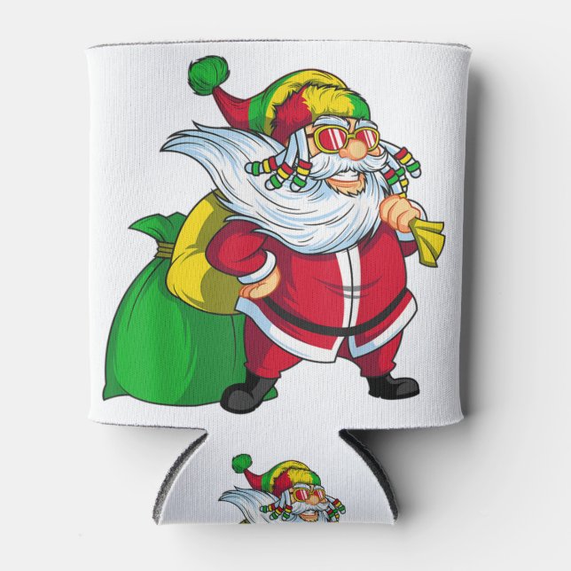 Porta-lata Natal jamaicano rasta santa claus rastafarian.p (Frente)