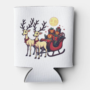Porta-lata Natal no Halloween Reindeer Pumpkin Presente