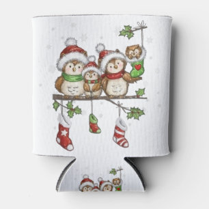 Porta-lata Natal para coruja amantes de coruja bonitinha fant